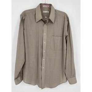 Men's Pierre Cardin Long Sleeve Button Down Dress Shirt Sz 18 34/35 Cotton Blend
